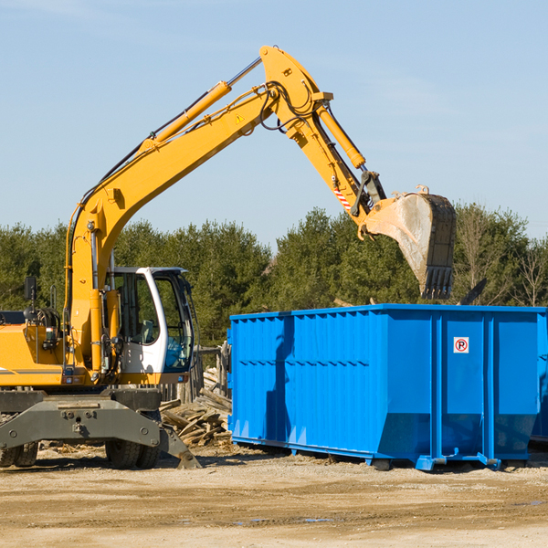 are there any restrictions on where a residential dumpster can be placed in Bolton